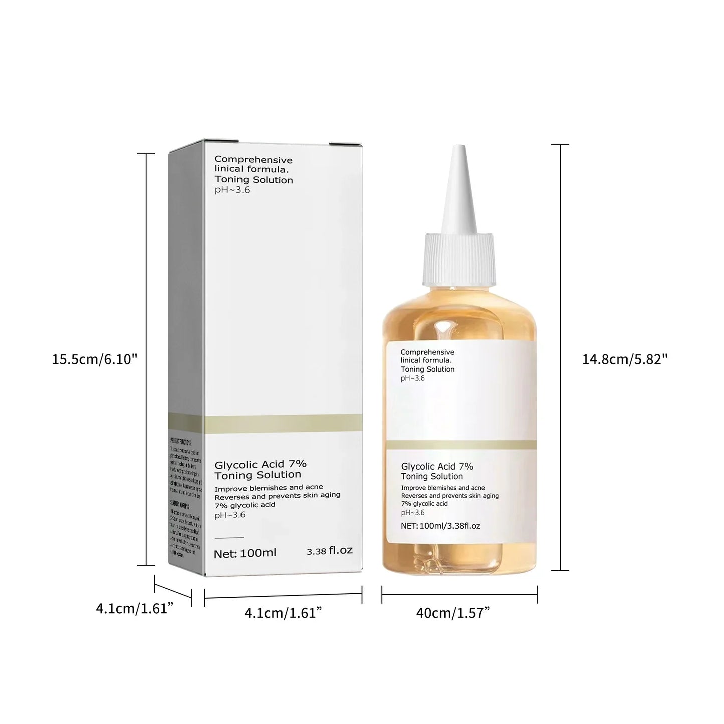 Tônico Esfoliante Suave com Ácido Glicólico 7% – Pele Limpa e Hidratada - Zincare