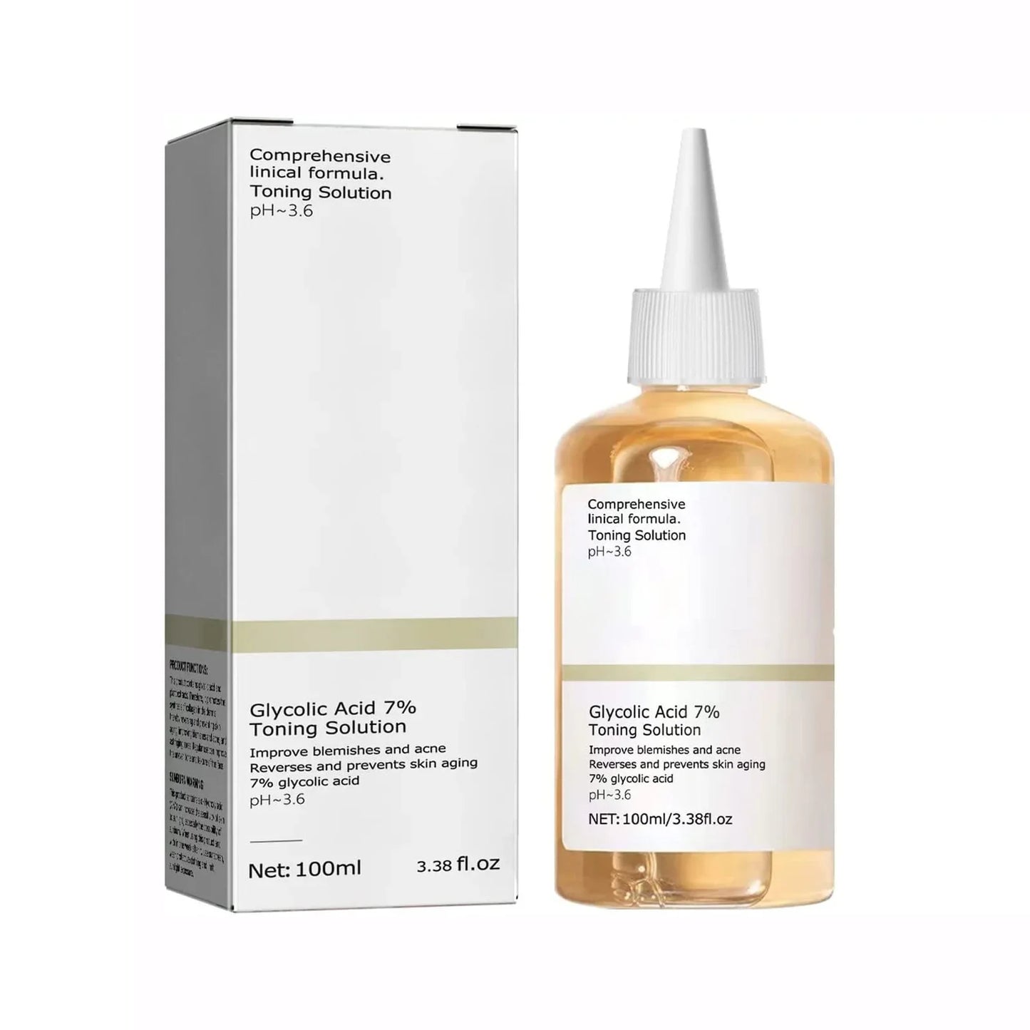 Tônico Esfoliante Suave com Ácido Glicólico 7% – Pele Limpa e Hidratada - Zincare